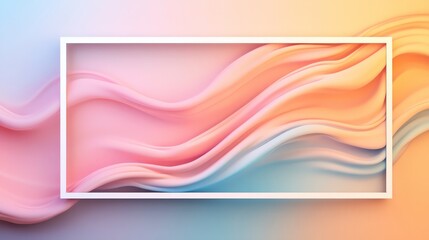 Poster - Soft Flowing Waves in Pastel Shades with Clean Frame Design