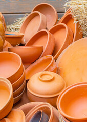 handmade fired clay tableware