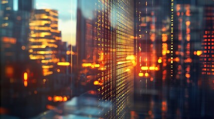 Poster - Blurred Background of Stock Market with Business Concept Visuals