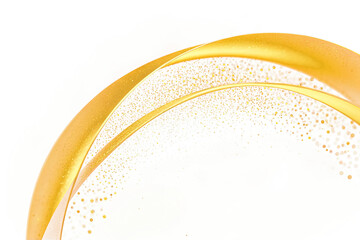 Wall Mural - Golden ribbon swirl with sparkles of light and magic movement with sparkling dust png clipart transparent