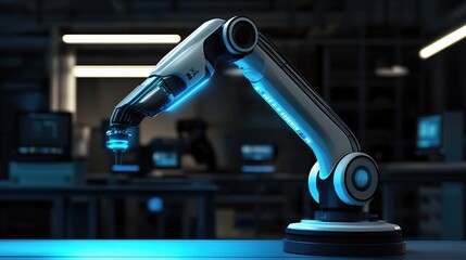 Poster - Advanced Industrial Robot Arm System for Modern Automation
