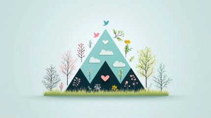 Poster - A presentation slide with a triangular diagram illustrating the three key elements of a successful marketing campaign.