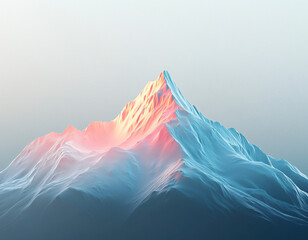 Canvas Print - Pastel Mountain Peak