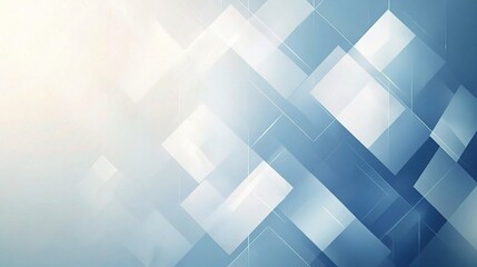 Poster - Abstract Blue and White Geometric Background 