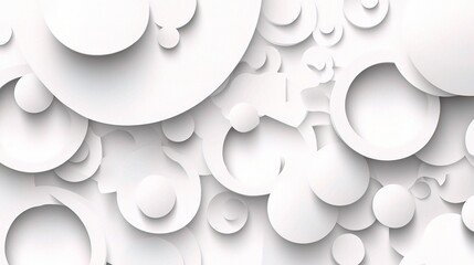 Poster - Abstract Monochrome Vector Background with Geometric Shapes and Circles