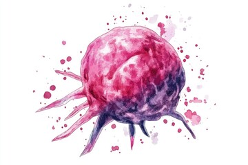 Poster - A delicate pink flower sits on a clean white background, perfect for any design or illustration