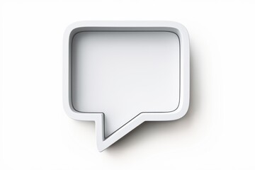 Poster - White speech bubble isolated on white background.