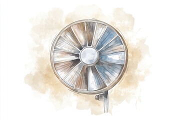 Poster - A close-up shot of a fan on a white background, perfect for use in design or advertising