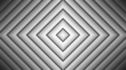 Wall Mural - black and white square line animation pattern background