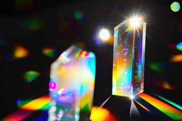 Poster - A pair of crystals resting on a flat surface