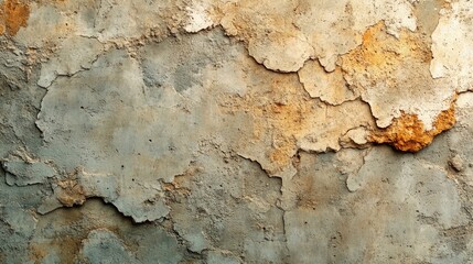 Poster - Close-up shot of a wall with peeling paint, suitable for use in construction or renovation context