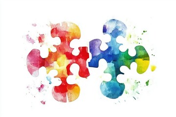 Poster - Pieces of a puzzle with different color backgrounds, perfect for illustrating a concept or representing a challenge
