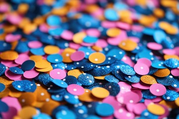 Aufkleber - Colorful confetti sprinkles in shades of blue and pink