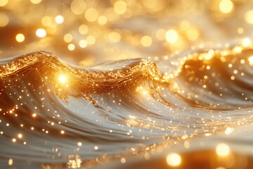 Poster - A close-up shot of a wave breaking on the surface of the ocean