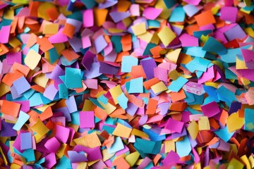 Poster - A vibrant pile of colorful confetti ready for celebration or decoration