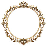 Ornate Gold Circular Frame:  A Luxurious Decorative Element