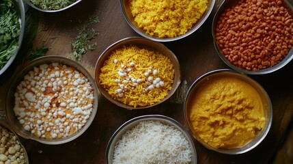 Poster - A table filled with various dishes and snacks