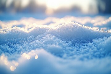 Poster - A close-up view of a snowy surface