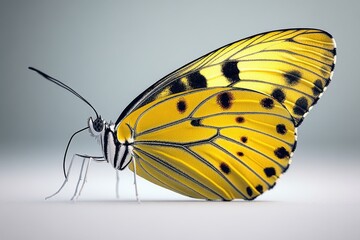 Poster - A yellow butterfly with distinctive black spots on its wings