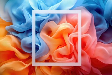 Poster - A vibrant flower sits inside a simple white frame, perfect for decorating any space