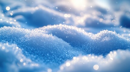Poster - Close-up shot of a snow-covered surface with intricate patterns and texture