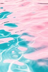 Wall Mural - a close-up view of the surface of pink and blue water