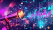 © CreativeSeven  - Engaging sound visualization digital art studio graphic design colorful environment abstract viewpoint audio concept