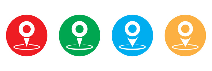 Fototapete - Location pin Icon Set. Map pin place marker. GPS location symbol collection. vector Adobe Illustrator Artwork