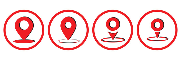 Fototapete - pin map icon. pin location icon vector