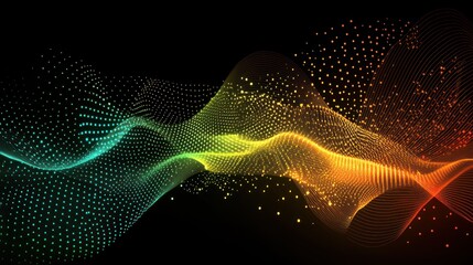Fototapete - Abstract Colorful Wave Particle Flow Design