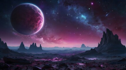 fantastic space landscape