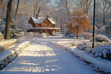 Canvas Print - Winter Cottage