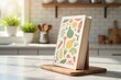 © ARTem - Vibrant cookbook on kitchen counter in morning light, culinary inspiration