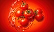 © Alex - Fresh red tomatoes splashing in water