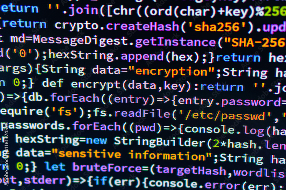 A close-up of highlighted computer code, possibly JavaScript related to ...