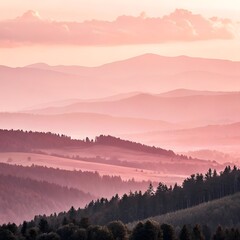 Wall Mural - sunrise over the mountains