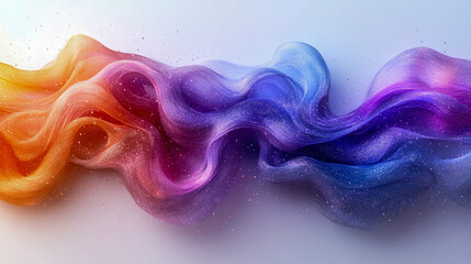 Poster - Flowing colorful ribbon on a white background, representing creativity, design, and modern simplicity