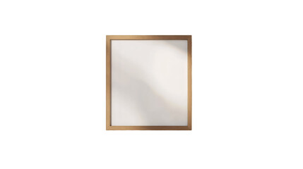 Aufkleber - Wooden frame with white background and overlay shadow effect, perfect for showcasing artwork or photos