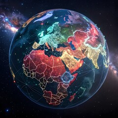Wall Mural - earth and moon