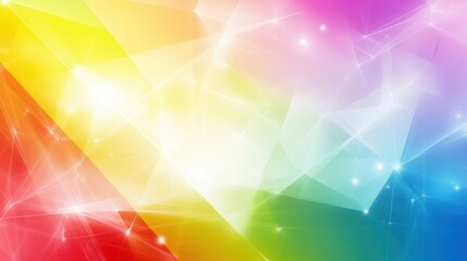 Poster - A vibrant abstract background featuring a spectrum of colors radiating in a geometrical pattern.