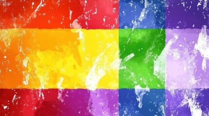 Poster - Bright and vibrant abstract watercolor background in various colors, creating a lively and energetic mood.