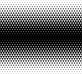 Wall Mural - Triangle Pattern Fade in and Fade Out Vector Abstract Geometric Technology Transparent  Background. Black Halftone Triangular Tiles Banner Minimal Style Dynamic Tech Wallpaper