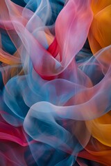 Aufkleber - Elegant abstract visualization of satellite signals in vibrant colors with a soft focus effect