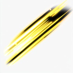 Poster - A dynamic streak of bright yellow light against a soft white background, creating a sense of energy and motion.