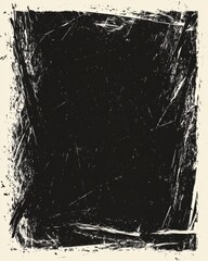 Poster - A textured black background with a distressed white border, perfect for framing content.