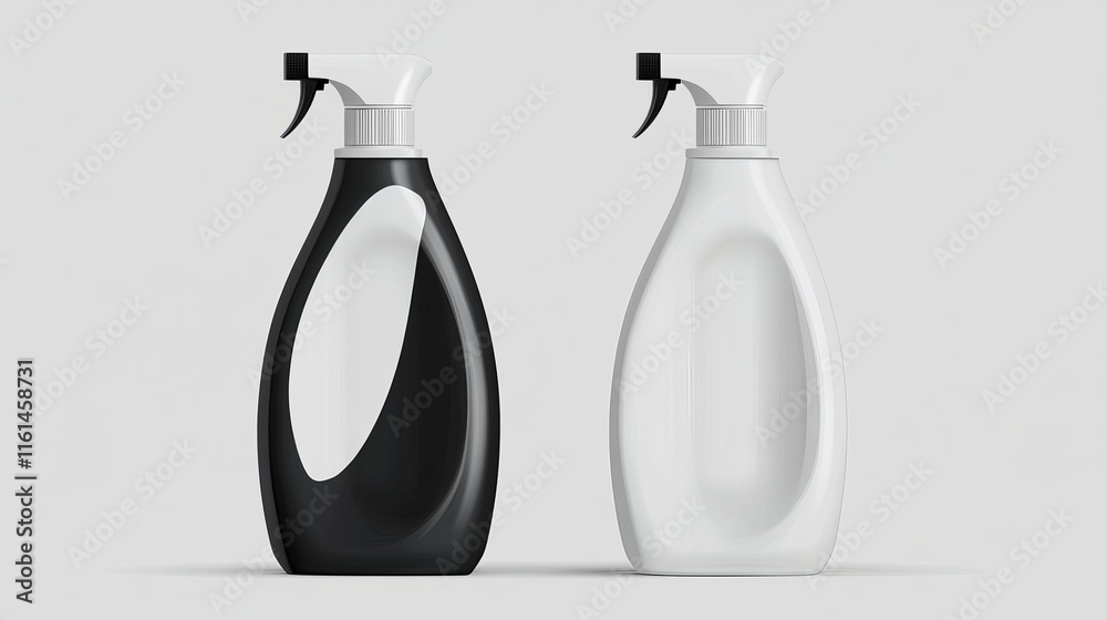 Realistic laundry detergent plastic bottle Vector mockup template for ...