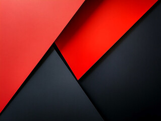 Poster - Minimalist Red and Black Geometric Abstract Background Design. Gamer background