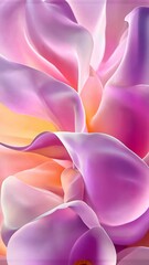 Wall Mural - Delicate petals of a pink and lavender flower blend harmoniously in soft, vibrant layers of color