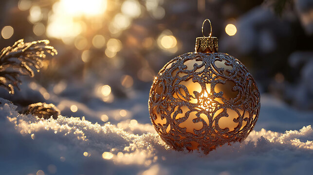 christmas ornament with intricate