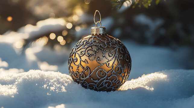 christmas ornament with intricate